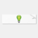 SMILEY LIGHT BULB BUMPER STICKER