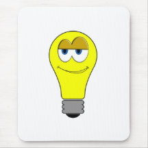 Smiley Light Bulb Mouse Mat