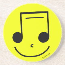 Smiley Notes! Beverage Coasters