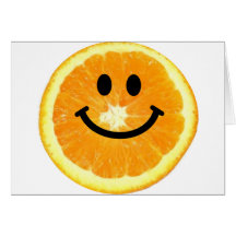 Smiley Orange Slice Greeting Card