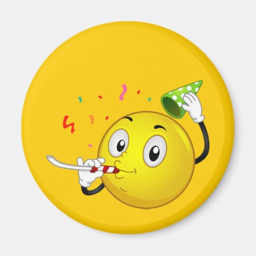 Smiley Party Refrigerator Magnet