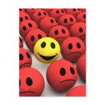 smiley-red-march postcard