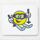 Smiley Skiing mousepads