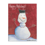 Smiley Snowman Holiday Postcards