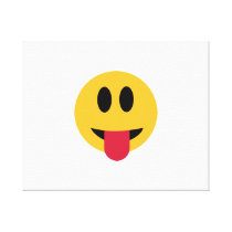 Smiley tongue canvas prints