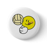 Smiley Volleyball Button