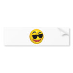 smiley wearing dark sun glasses bumper stickers
