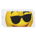 smiley wearing dark sun glasses photo cards