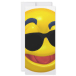 smiley wearing dark sun glasses full color rack card