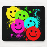 SMILEYS AND PAINT SPLATTER mousepads