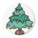 Smileys ornaments hanging on a christmas tree magnets