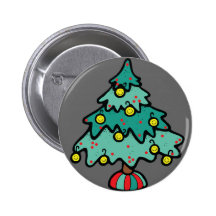 Smileys ornaments hanging on a christmas tree pin