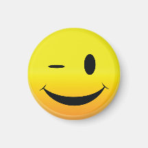 Smilie Face Wink Fridge Magnets