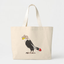 Smiling Andean Condor Bird Tote Bags