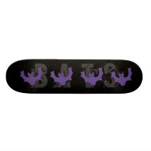 Smiling Bat. Dark Purple. Skate Boards