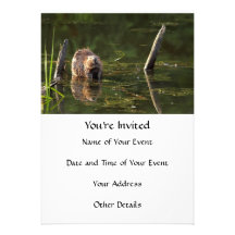 Smiling Beaver Personalized Announcement