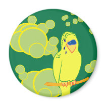 Smiling Budgie Magnet