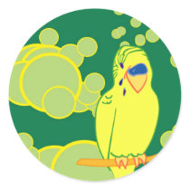 Smiling Budgie Sticker