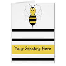 Smiling Bumble Bee Greeting Card