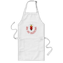 Smiling Bumble Bee Hugs Heart Bee My Valentine Apron