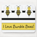Smiling Bumble Bee Mousepad