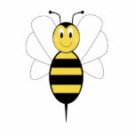 Smiling Bumble Bee Ornament photo sculptures