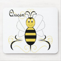 Smiling Bumble Bee Queen Bee Mousepad