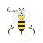 Smiling Bumble Bee Queen Bee Sticker