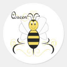 Smiling Bumble Bee Queen Bee Sticker