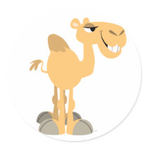 Smiling Cartoon Camel Sticker