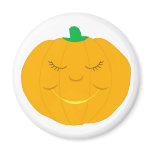 Smiling cartoon pumpkin magnets