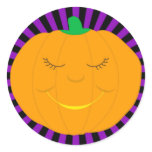 Smiling cartoon pumpkin stickers