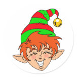 Smiling Christmas Elf stickers