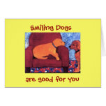 Smiling Dogs Card, golden retrievers