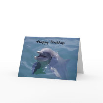Smiling Dolphin Happy Birthday! Cards