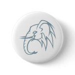 Smiling Elephant Pinback Button