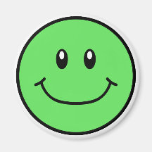 Smiling Face Magnet Green 0001