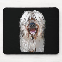 Smiling Fawn Briard Mouse Pads