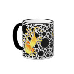 Smiling Gecko - black dots mugs