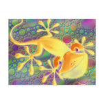 Smiling Gecko - coloured dots postcards