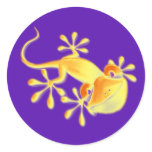 Smiling Gecko - violet stickers