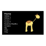 Smiling Giraffe. Cartoon. Business Card Template