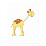 Smiling Giraffe. Cartoon. Post Card