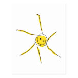 Smiling happy sun postcards