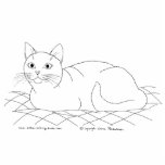 Smiling Kitty Line Drawing photo sculptures