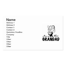 Smiling New Grandad T-shirts and Gifts Business Cards