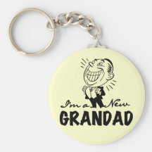 Smiling New Grandad T-shirts and Gifts Keychain