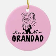 Smiling New Grandad T-shirts and Gifts Ornaments