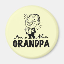 Smiling New Grandpa T-shirts and Gifts Magnet