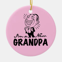 Smiling New Grandpa T-shirts and Gifts Ornament